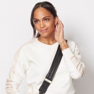 NWT Evereve Faux Leather crewneck sweatshirt XL